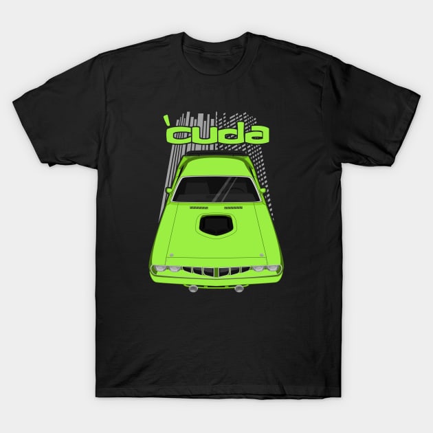 Plymouth Barracuda 1971 - Green T-Shirt by V8social